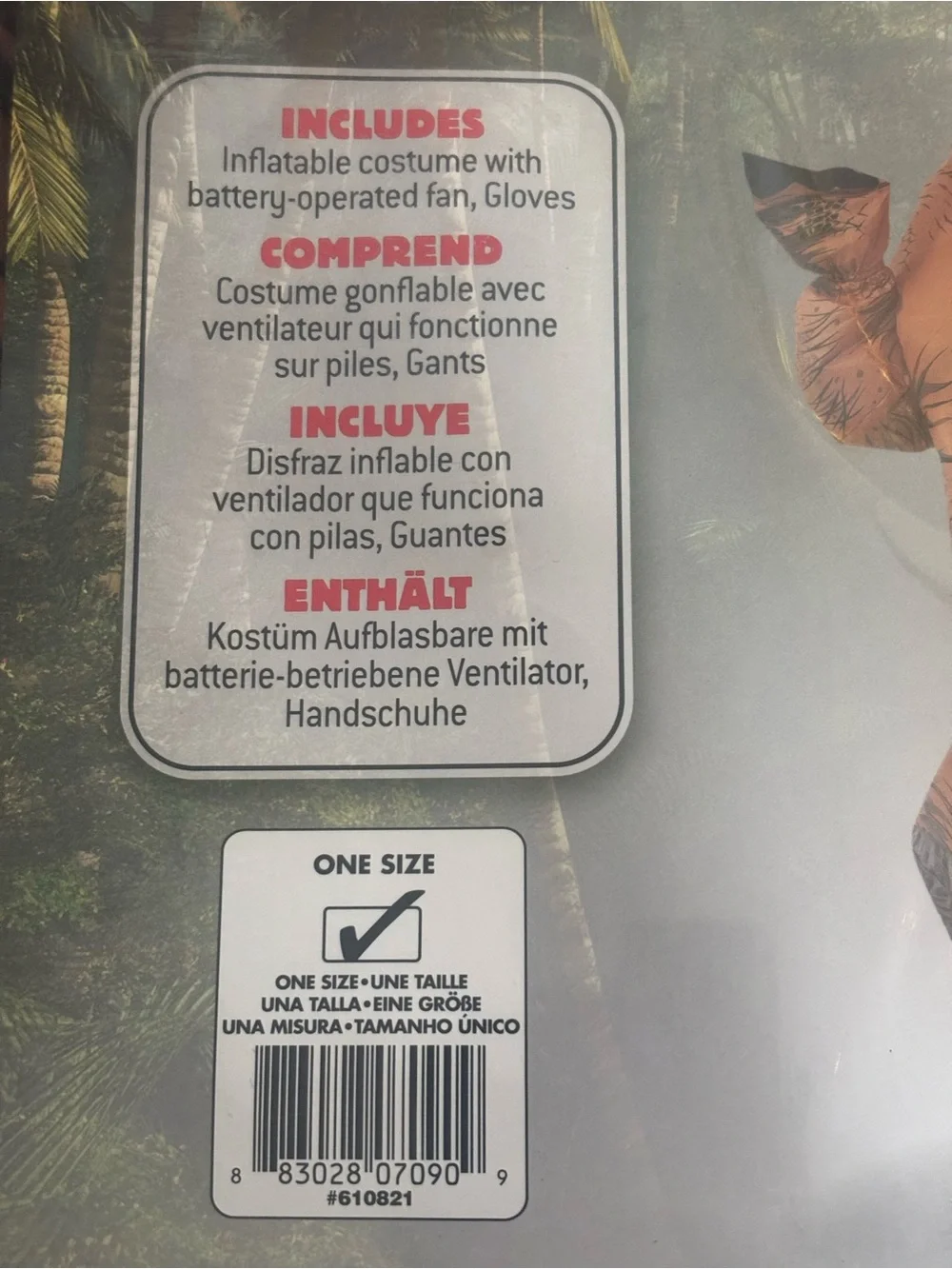 Rubie's Inflatable T-Rex Costume - Orange and Black